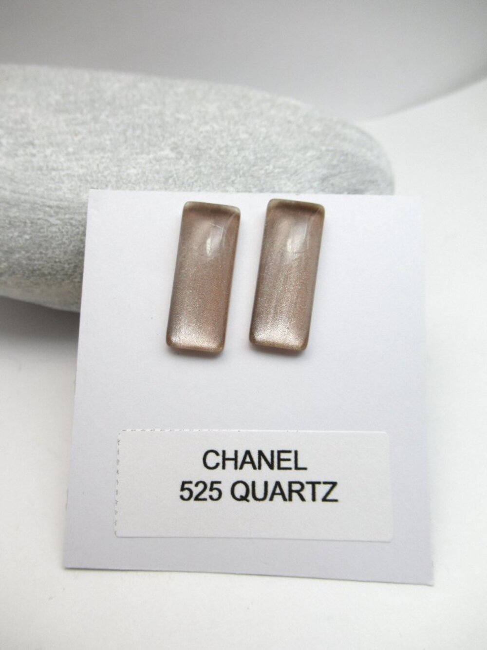 Cabochon rectangle post earrings - Picture 4 of 6